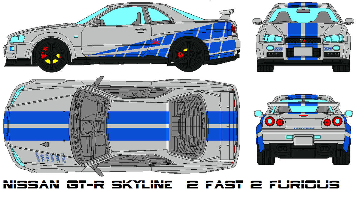 Nissan GT-R Skyline 2 fast 2 furious by bagera3005 on DeviantArt