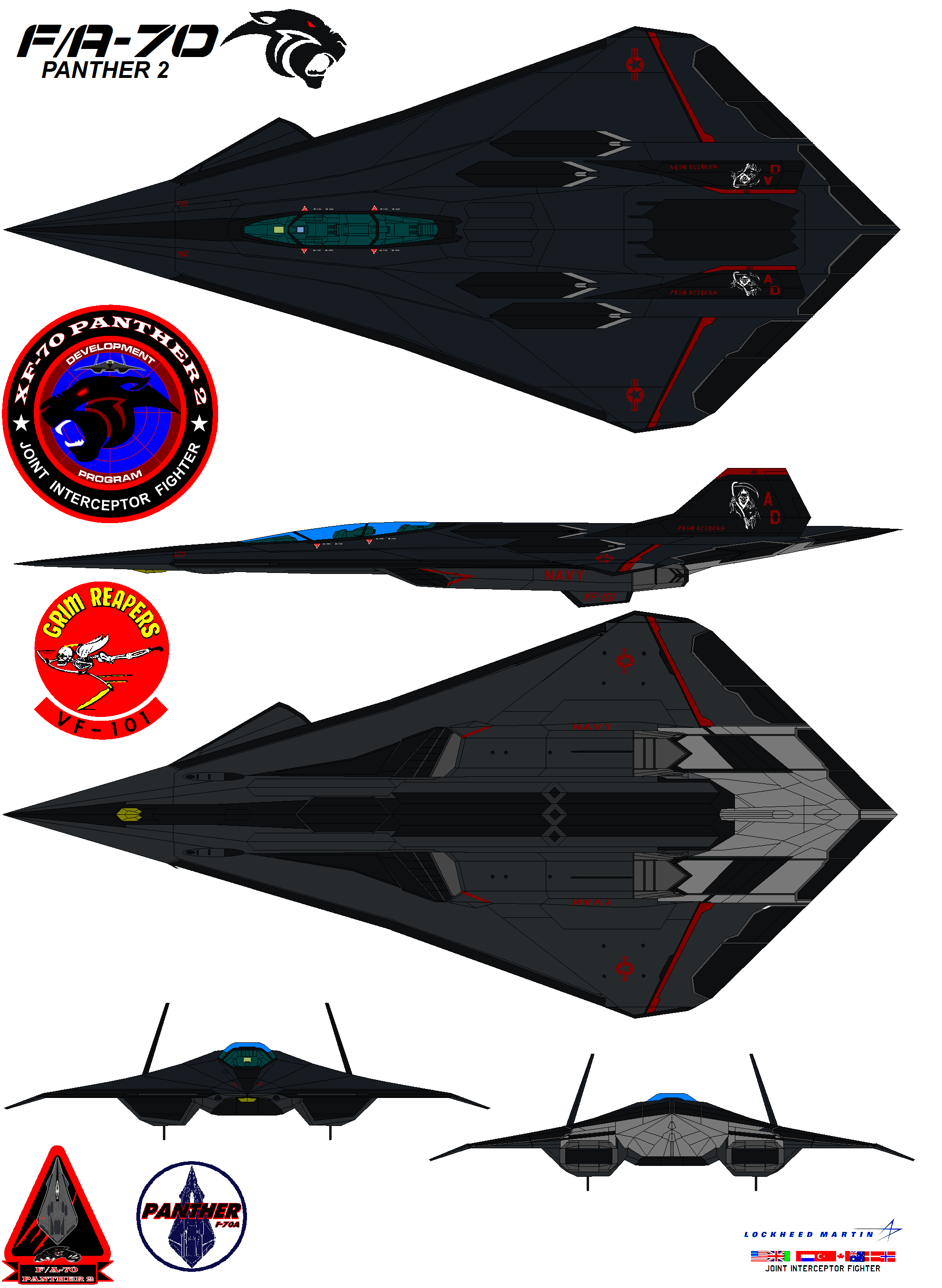 Lockheed  fa-70  Panther 2  VF-101 Grim Reapers