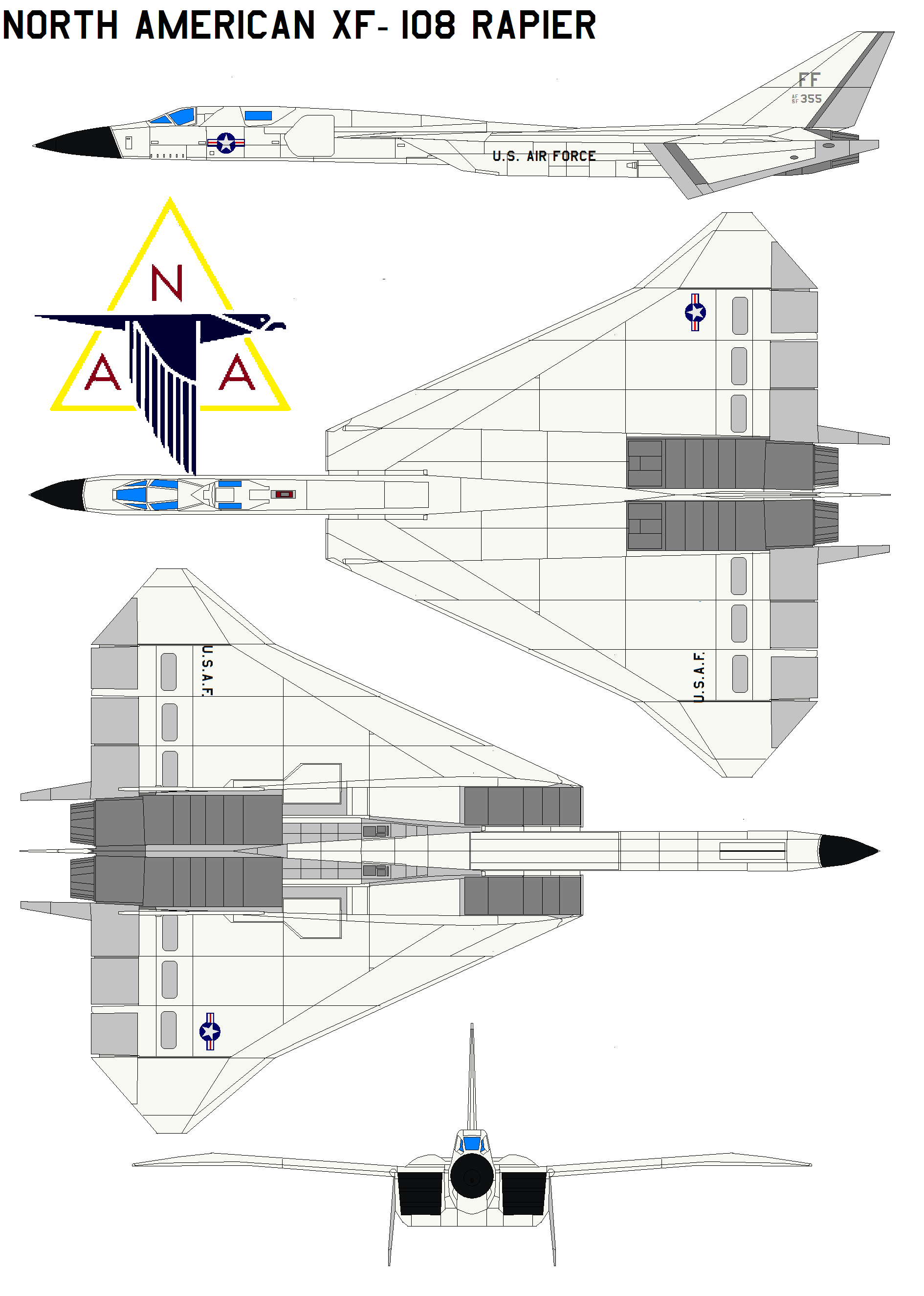 North American XF-108 Rapier by bagera3005 on DeviantArt