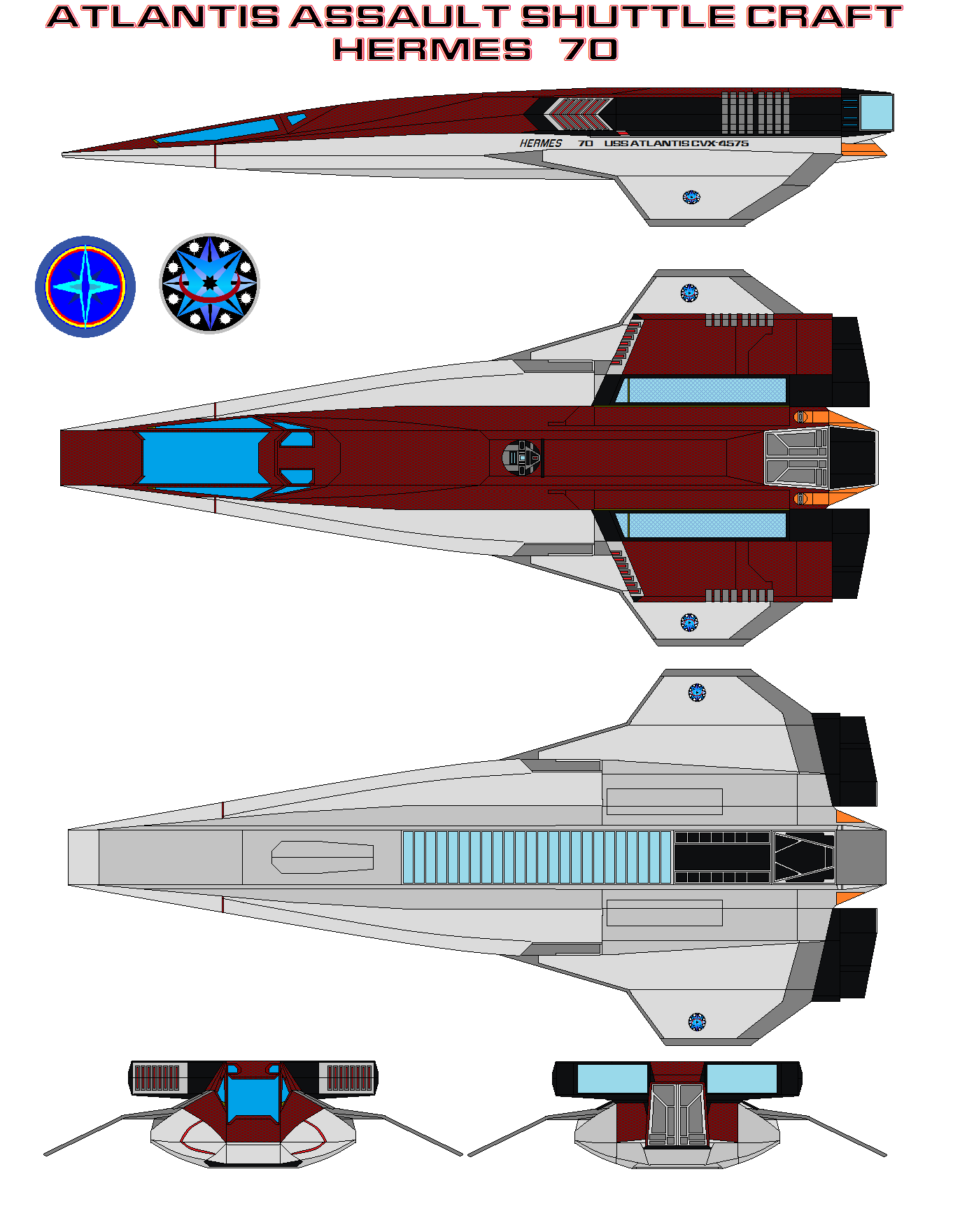 Atlantis Assault Shuttle Craft 70 Hermes