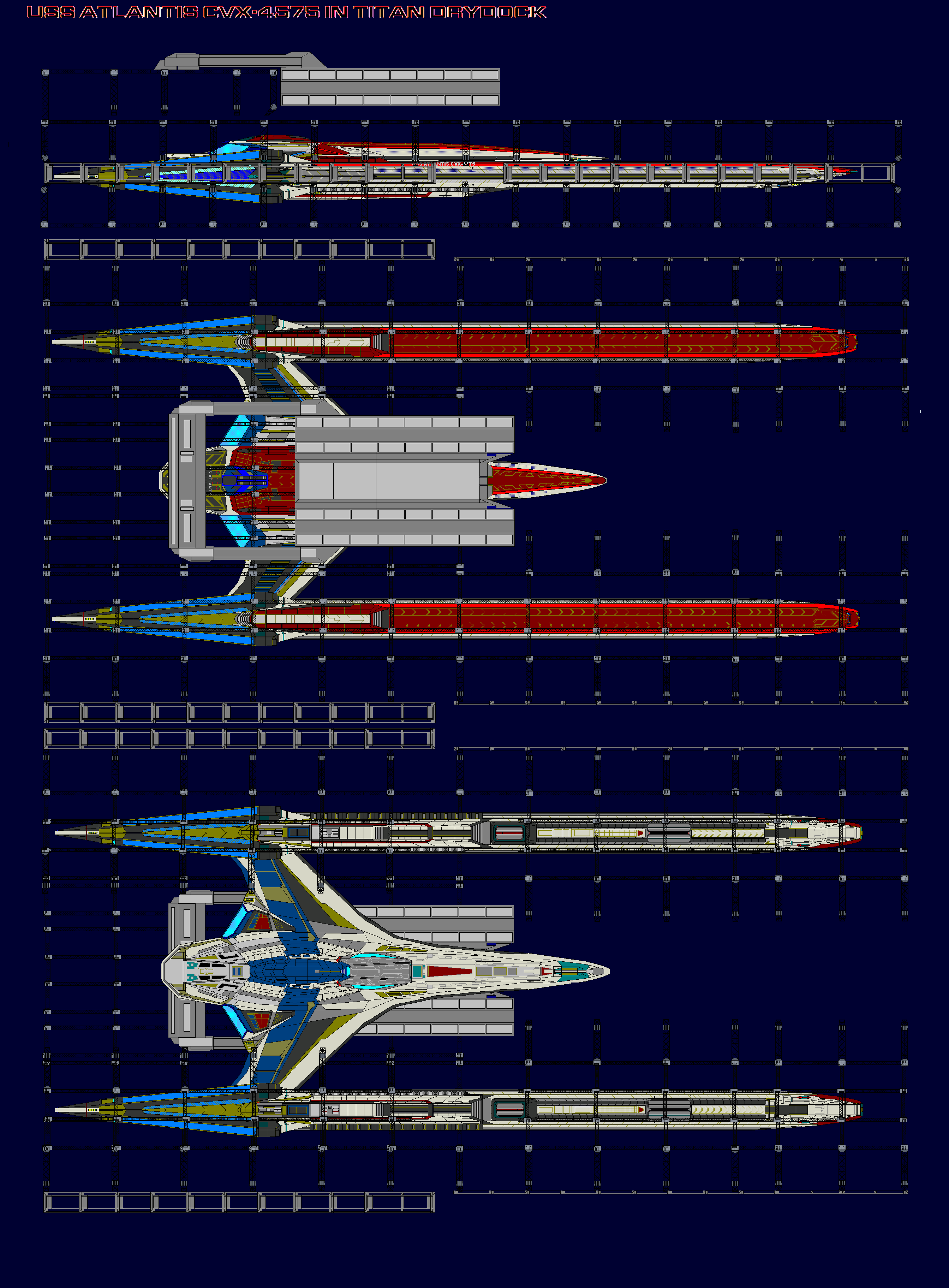 USS ATLANTIS CVX-4575 in Titan drydock pre refit