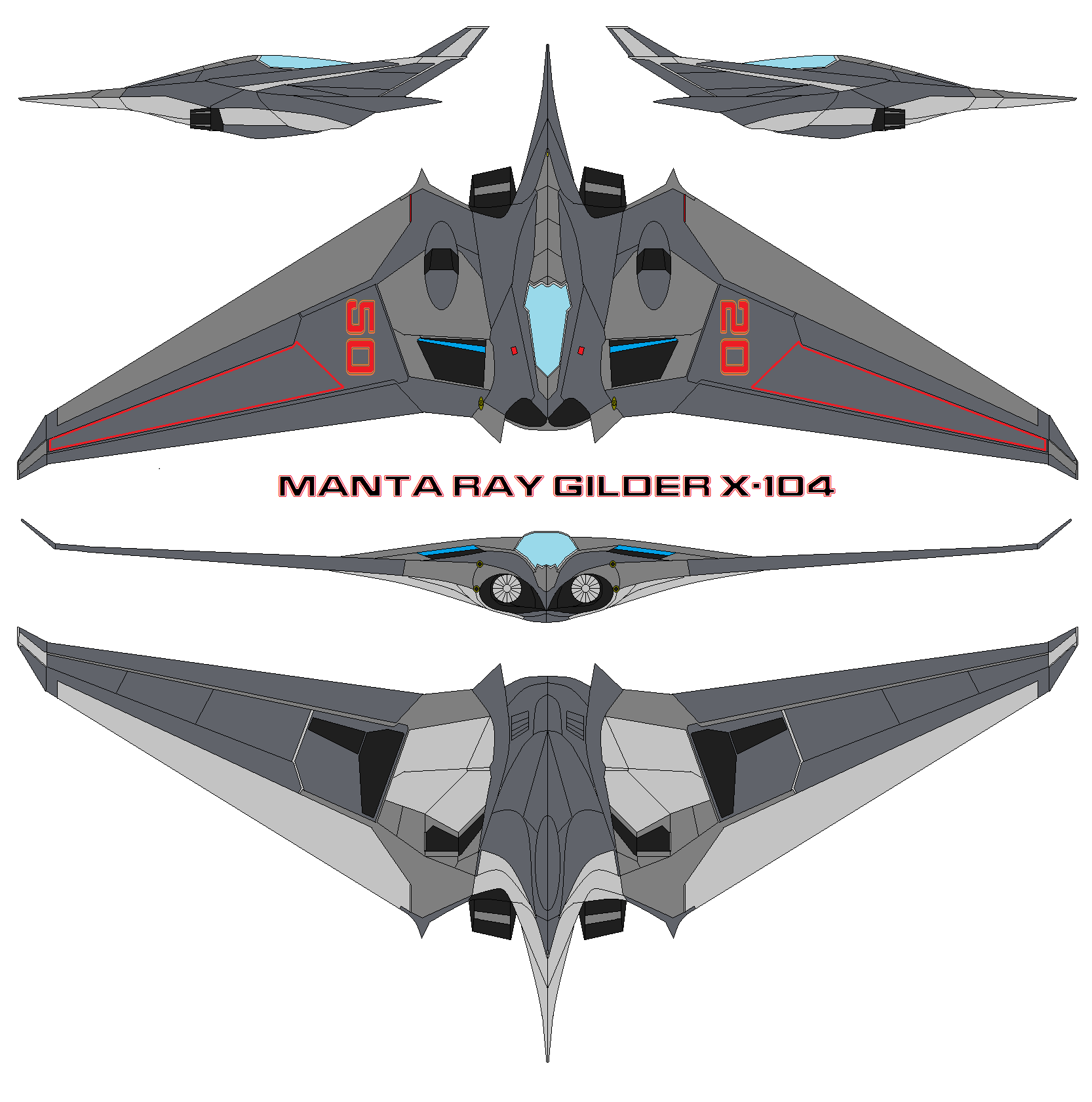 Manta ray Gilder X-104