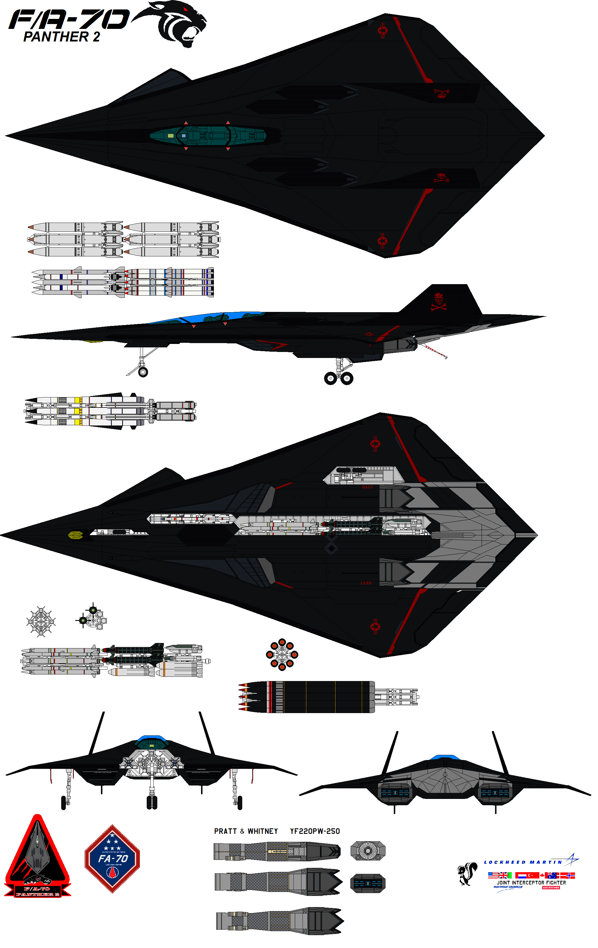 Lockheed  FA-70 Panther ordance bay load