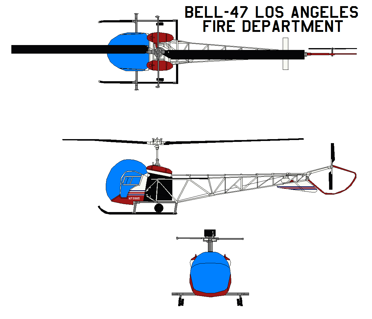 Bell 47 Los Angeles Fire Department by bagera3005 on DeviantArt