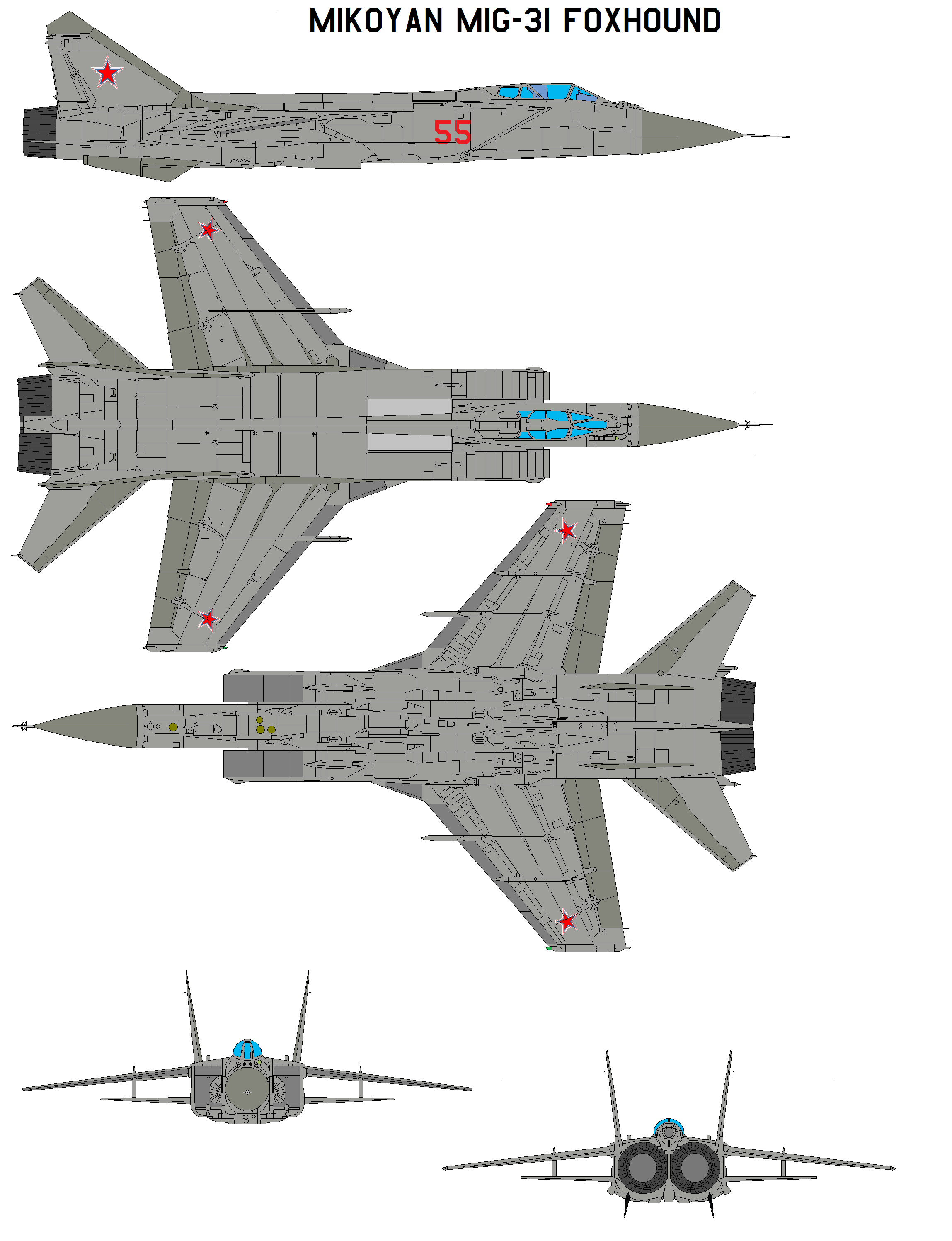 Mikoyan MiG-31A Foxhound by bagera3005 on DeviantArt