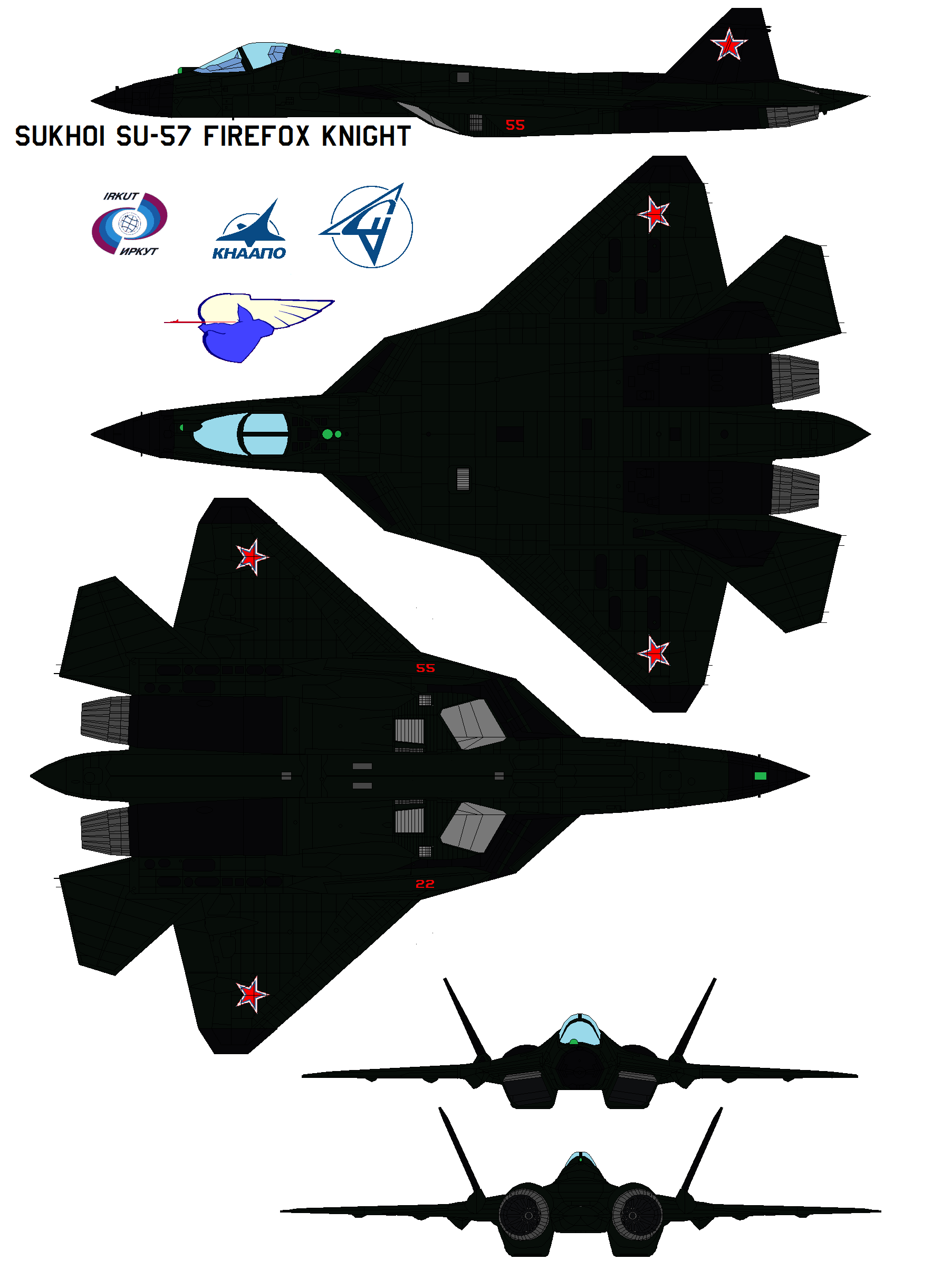 Sukhoi Su-57 firefox knight by bagera3005 on DeviantArt