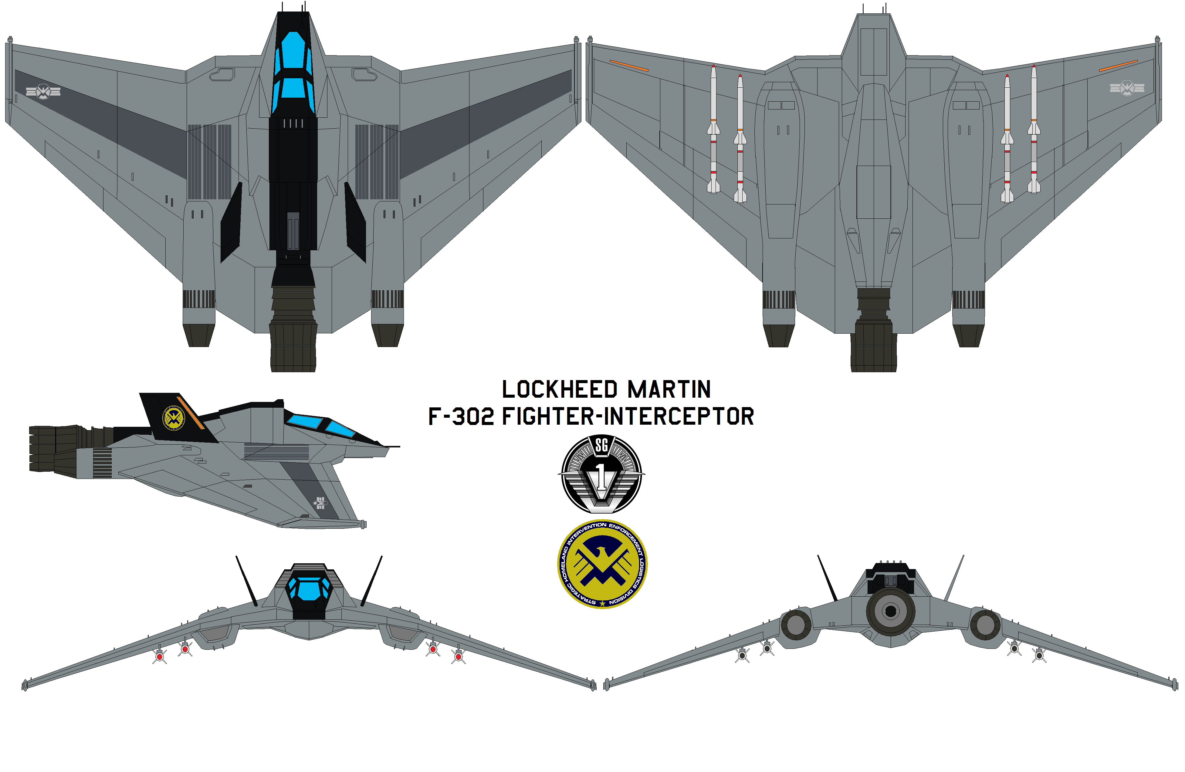 Lockheed Martin S.H.I.E.L.D F-302 fighter-interce by bagera3005 on ...