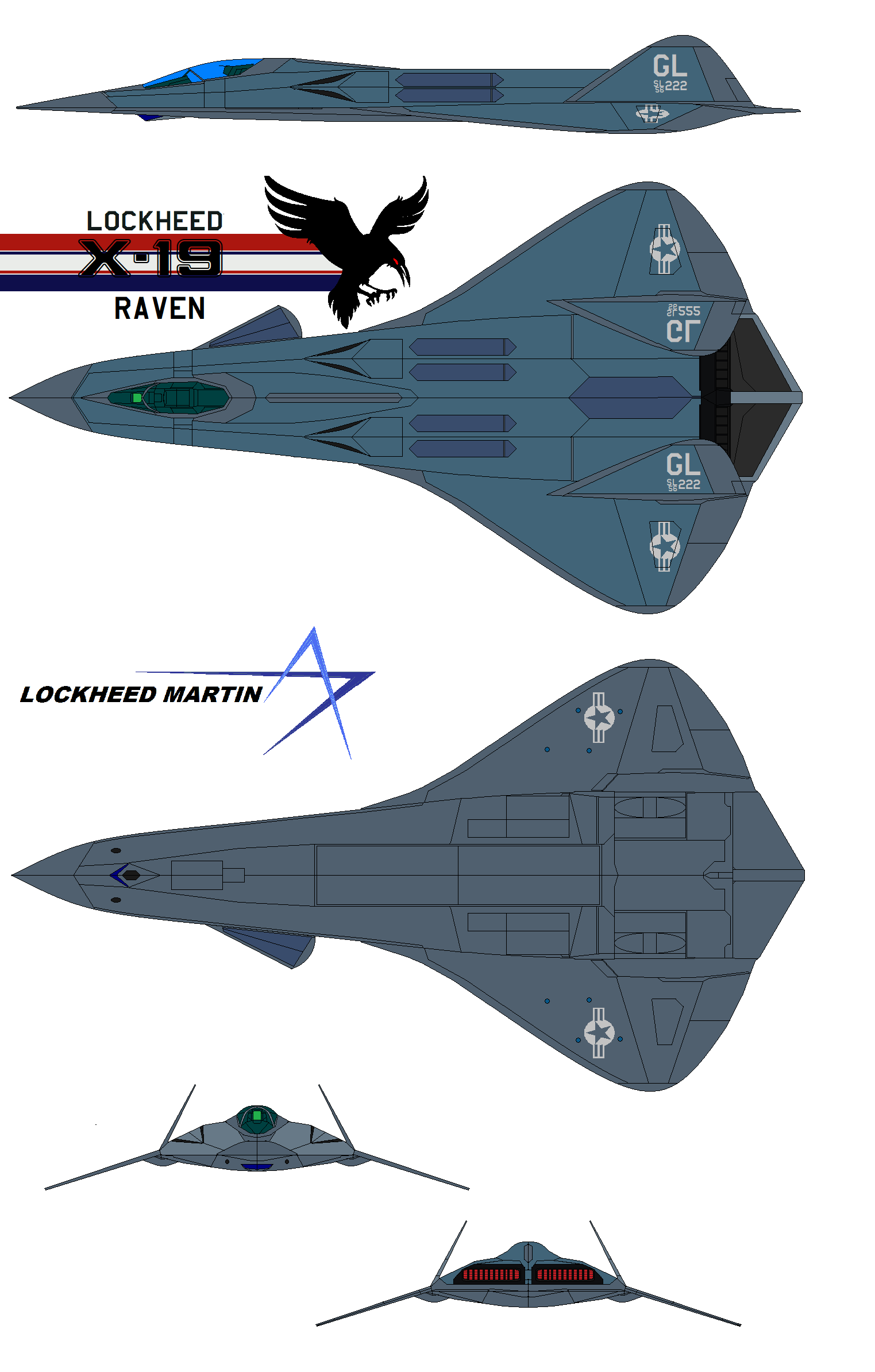 Lockheed X-19 Raven Stealth Fighter snake eyes by bagera3005 on DeviantArt