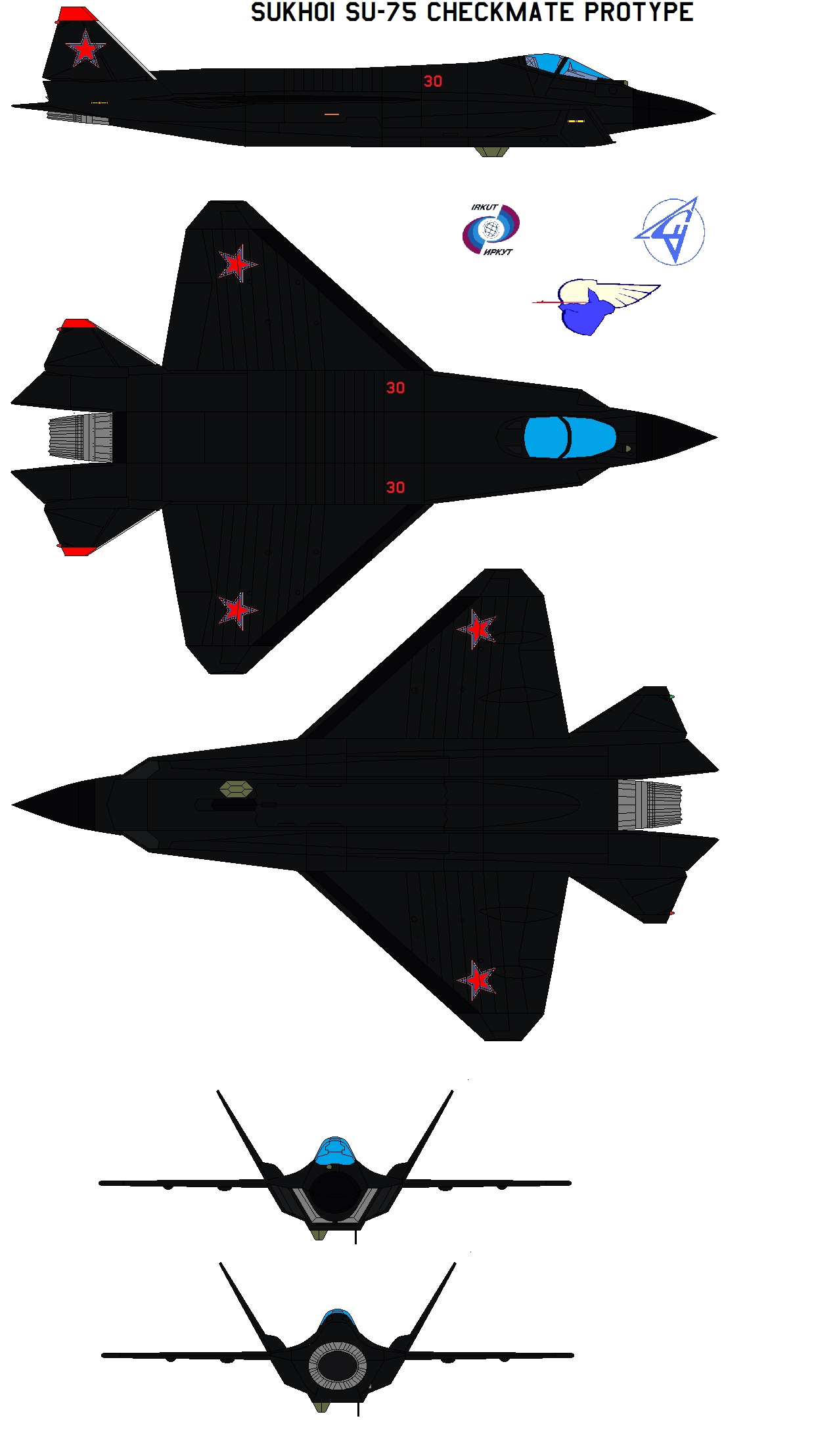 Sukhoi Su-75 Checkmate black knight by bagera3005 on DeviantArt