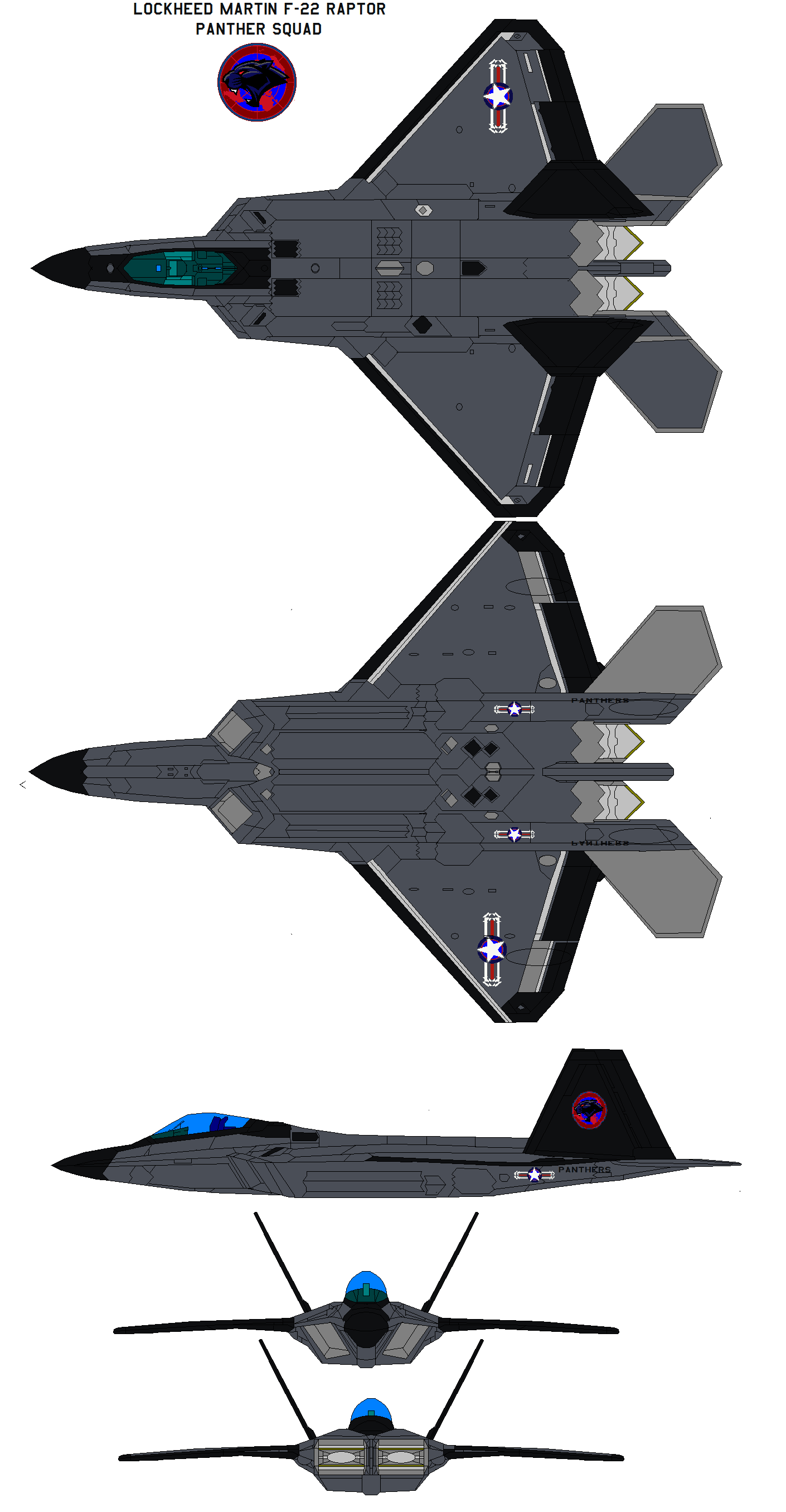 Lockheed Martin F-22 Raptor panther squad by bagera3005 on DeviantArt