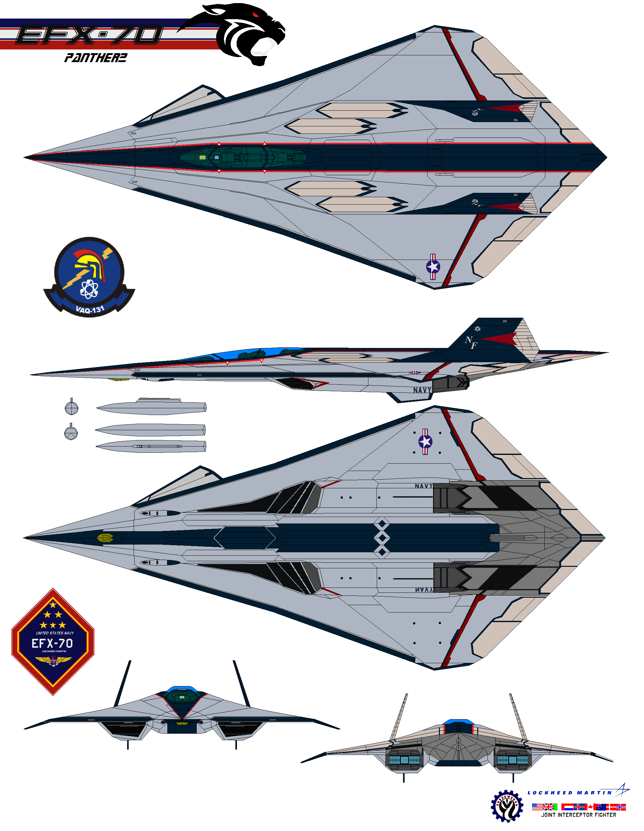 Lockheed 70 Lockheed EFX-70 Panther 2 VAQ-131 Lancers by bagera3005 on DeviantArt