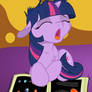 Twily studying Astronomy