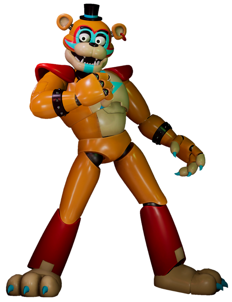 FNAF HW2 Glamrock Freddy Render PNG by AgentPrime on DeviantArt