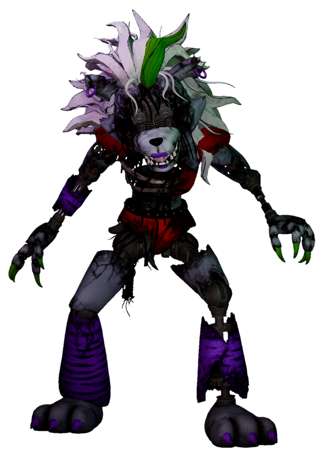 Hugging Shattered Roxy FNAF HW2 Shattered Roxy Render PNG by AgentPrime on DeviantArt