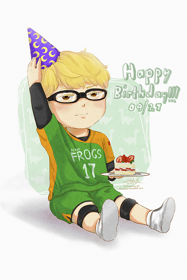 Tsukishima Kei Birthday chibi 2022 by Thaodau on DeviantArt