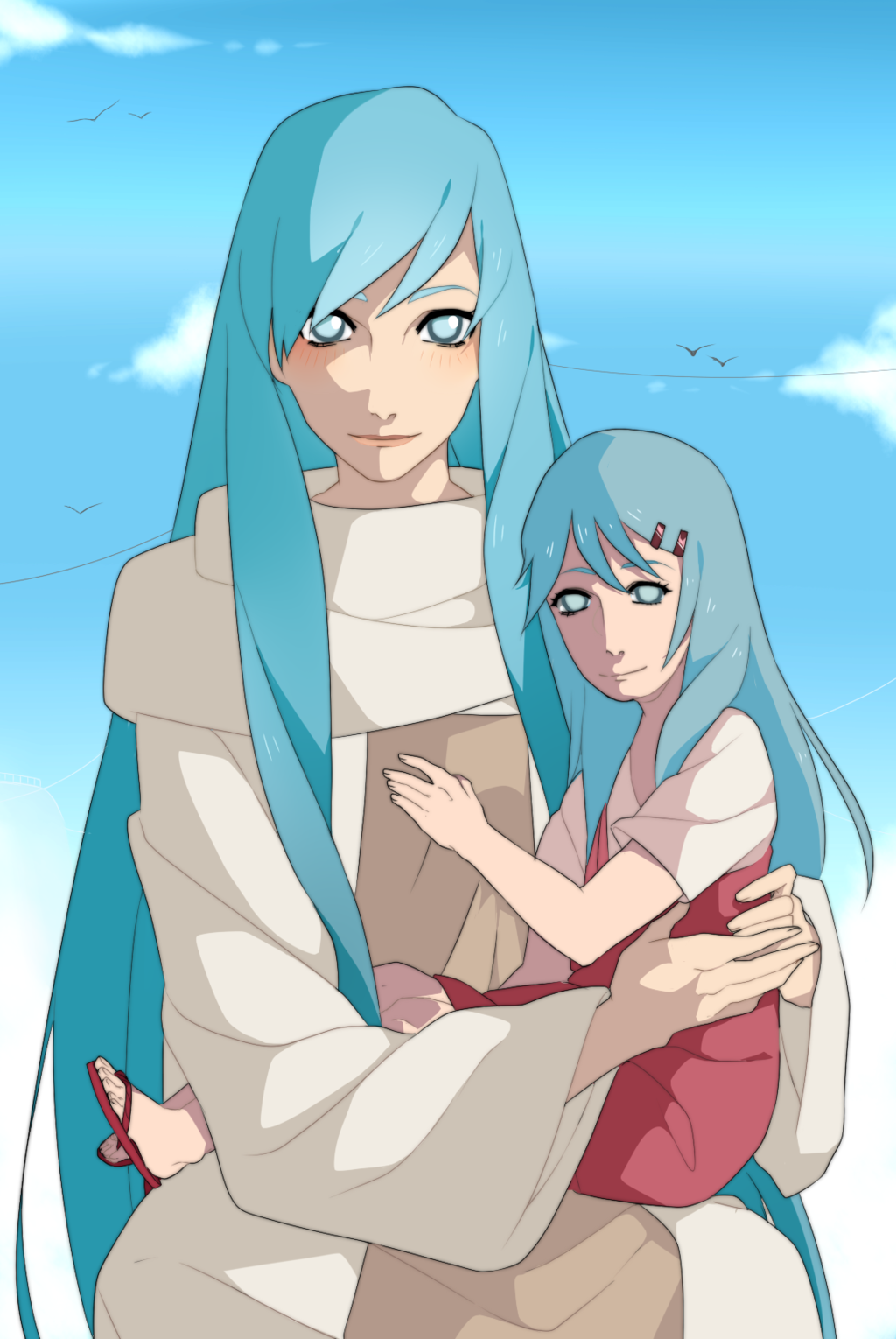 Protective Hug by KobayashiSoul on DeviantArt