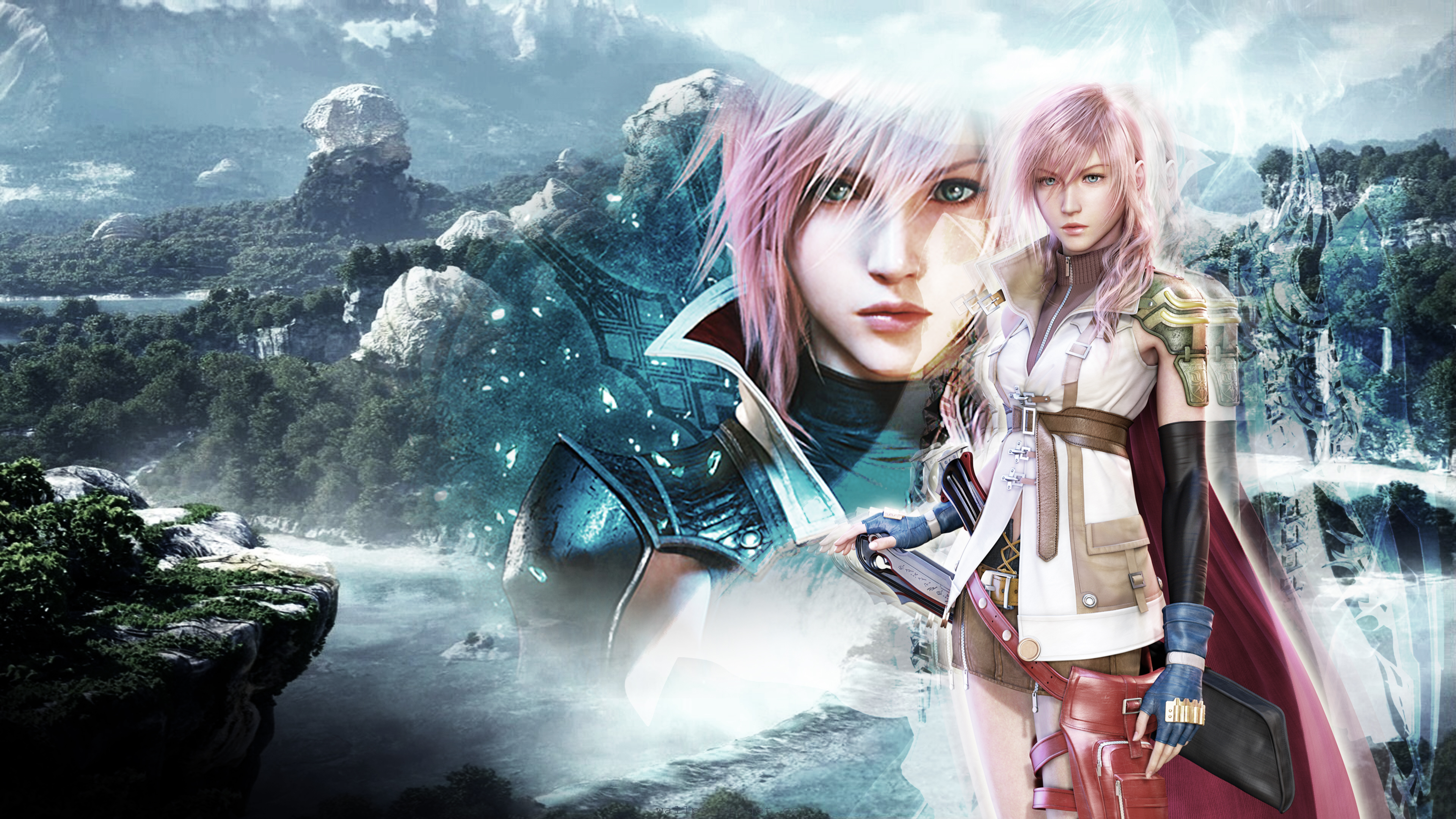 Final Fantasy XIII Lightning Artwork Ultra HD Desktop Background Wallpaper  for