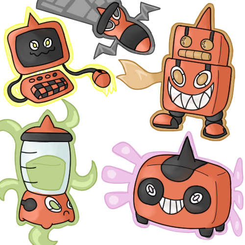 Five New Rotom Forms by Kirazy on DeviantArt