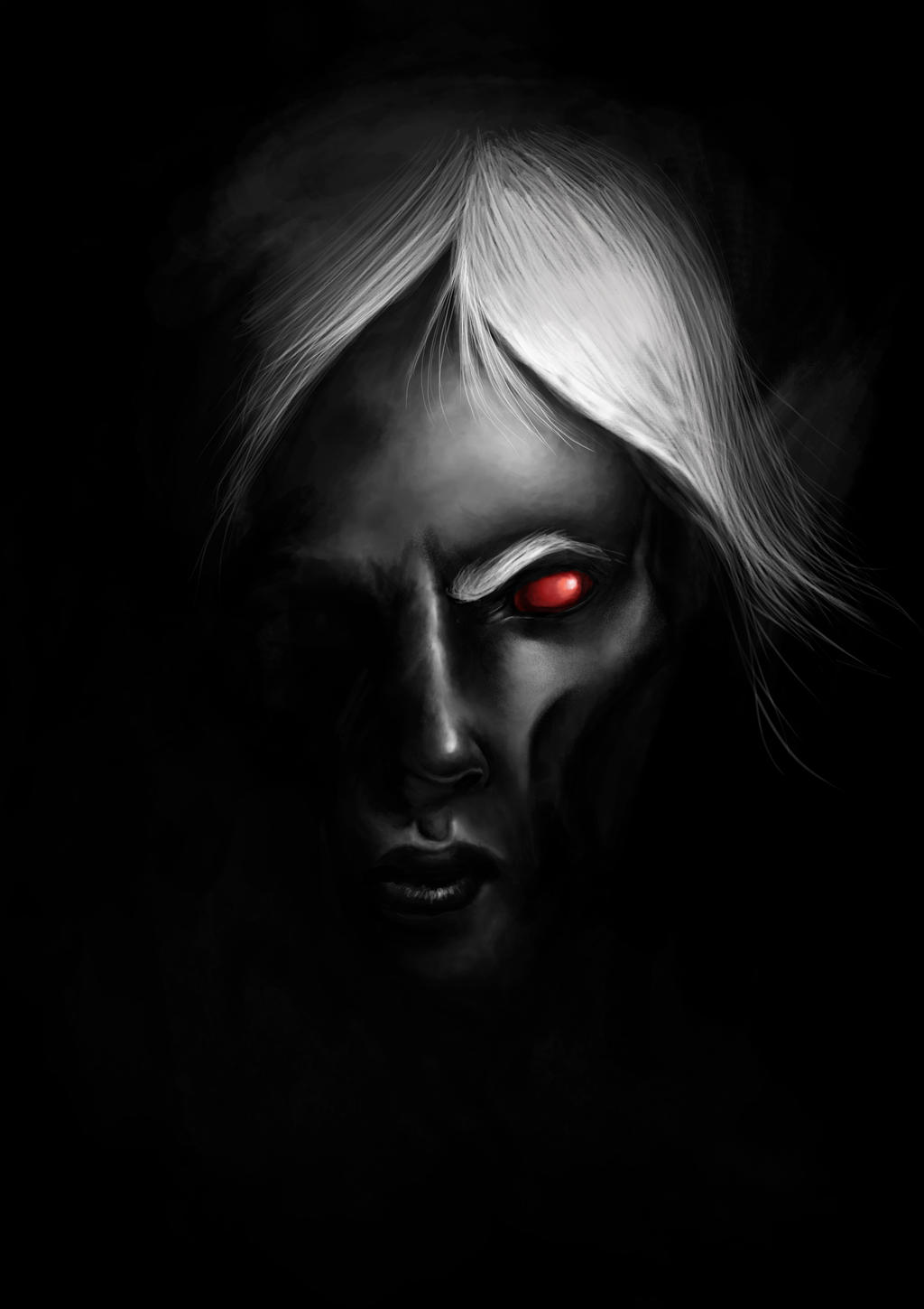 Drow portrait by RPiedra on DeviantArt