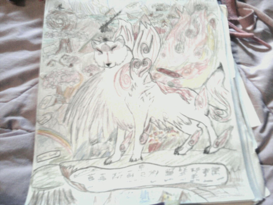 Okami drawing by TrulyWild on DeviantArt