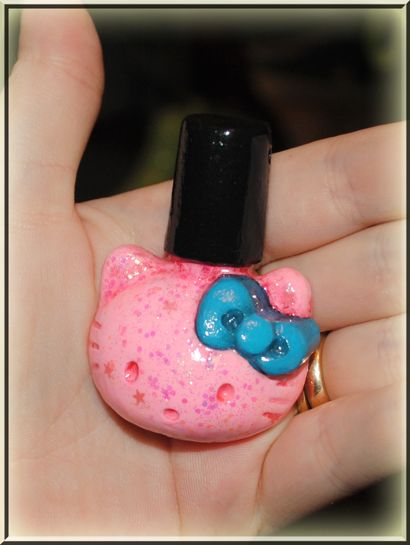 Another Hello Kitty clay nail polish bottle