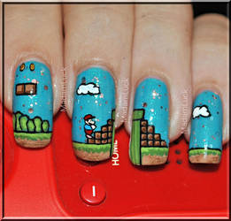 Super Mario Nail Art