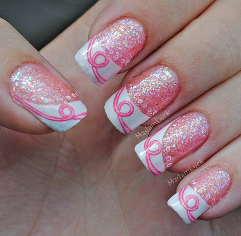 Breast Cancer Awareness nail art