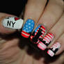 New York inspired nail art