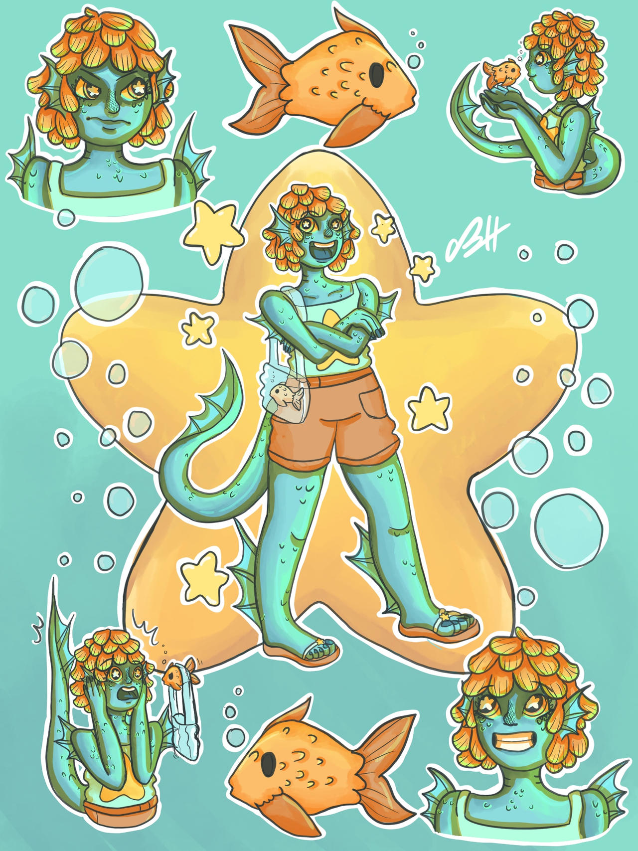 Fishy girl collage by gummycandyphoenix on DeviantArt