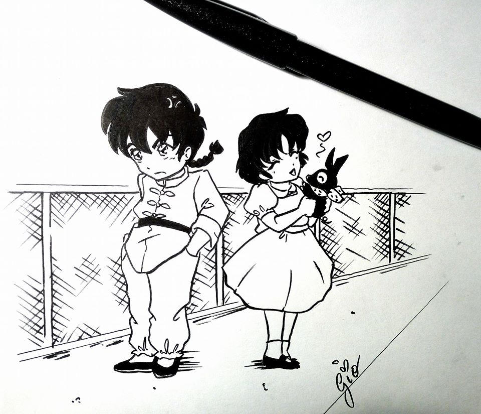 Akane Drawing Ranma Ranma and Akane by GioVenus on DeviantArt