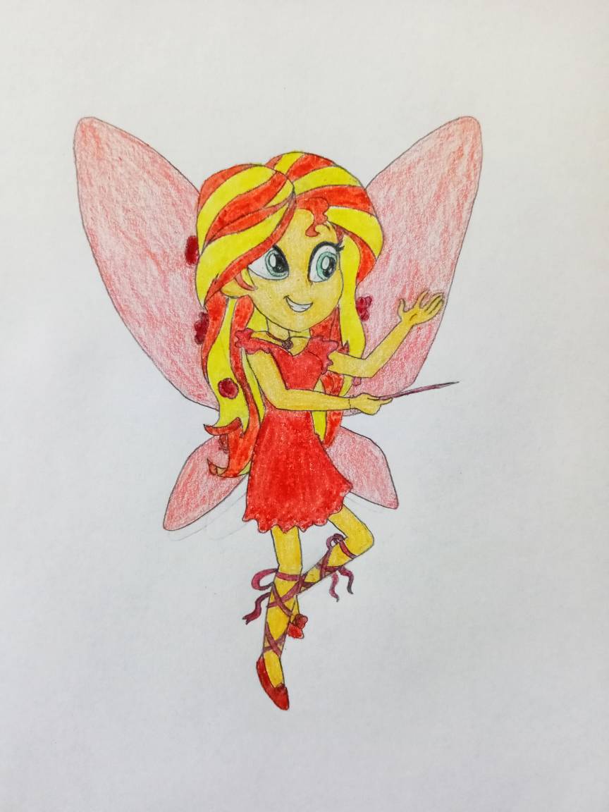 Sunset Shimmer as Ruby the Red Fairy by wildguardianangel31 on DeviantArt