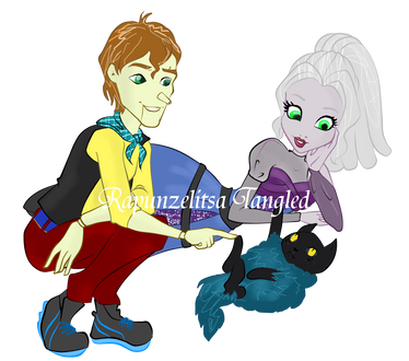 Ever After High commision : Arlin and Eva