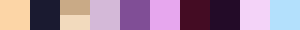 D's colour swatches