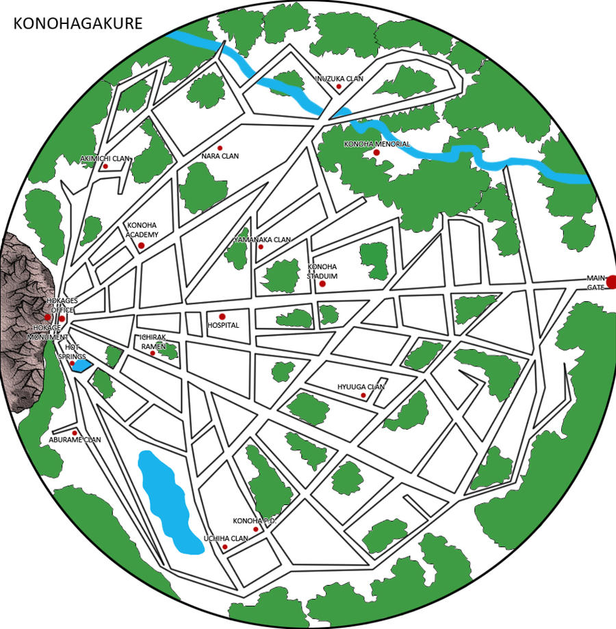 Naruto konoha map by Txfiremoon on DeviantArt