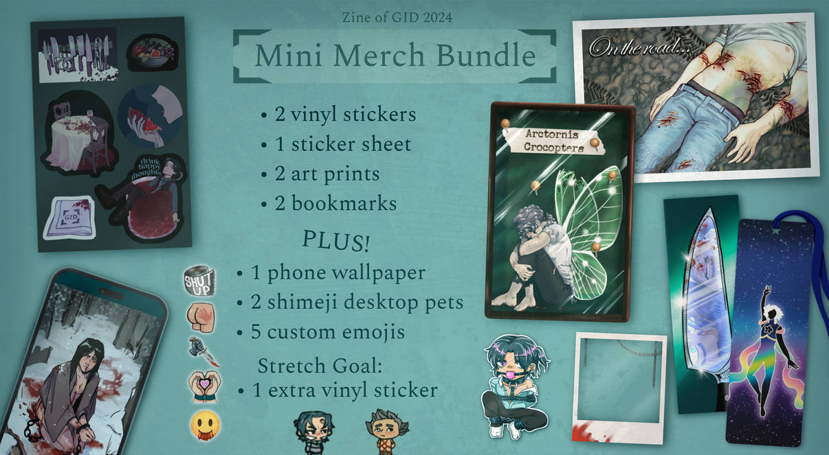 COMPLETE Mini Merch Bundle by ZineOfGID on DeviantArt