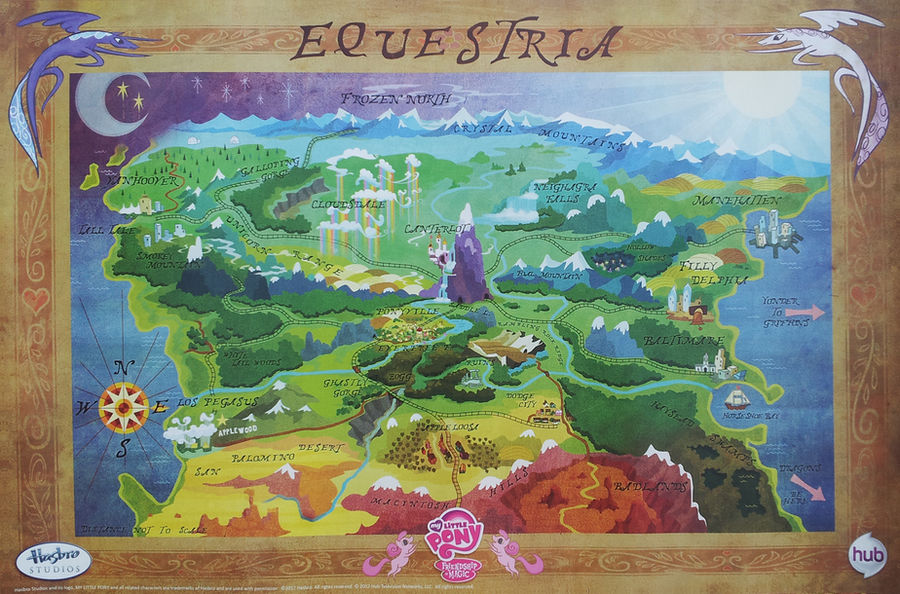 Hi Resolution Equestria Map by PixelKitties