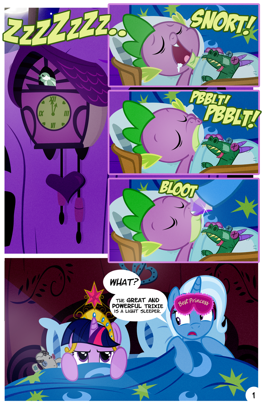 Ponyville Library After Dark Page 1