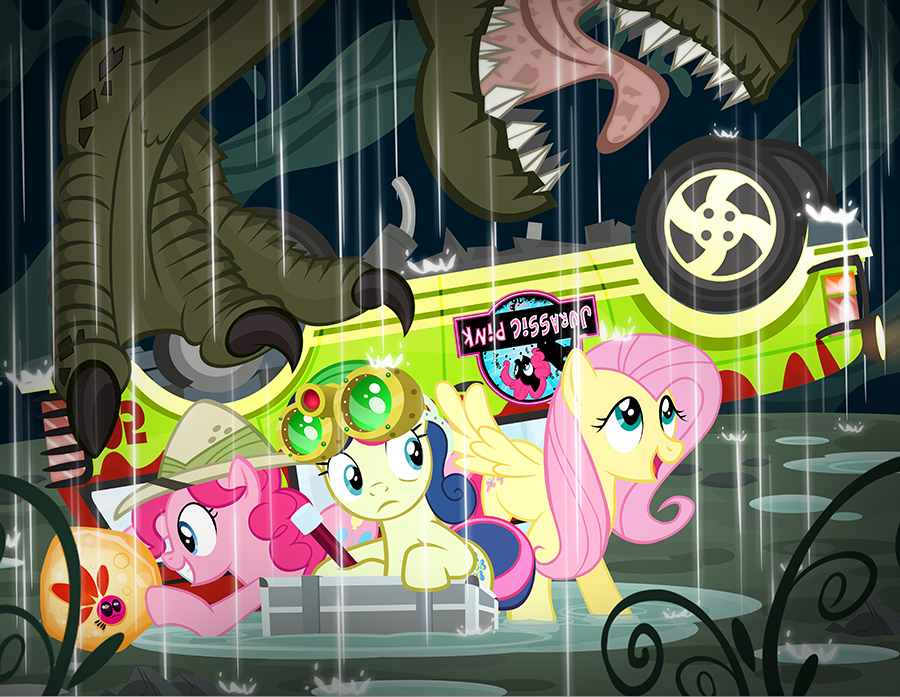 Jurassic Pink is frightening in the...dink? Rink? by PixelKitties