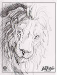 Inktober2016 - 5 - lion by Thalathis