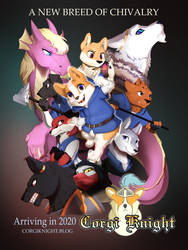 Corgi Knight Poster