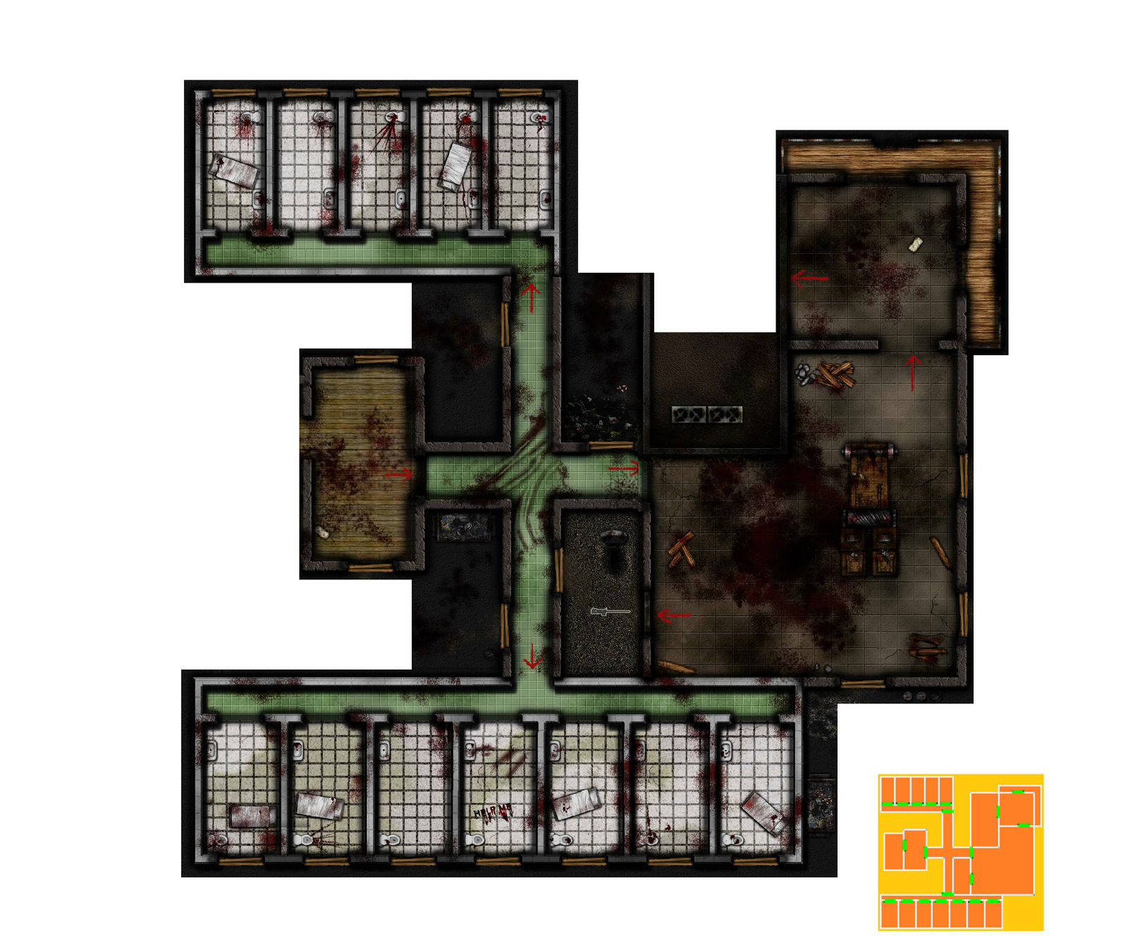 Asym Map Layout Insane Asylum map layout by SeantheBunny on DeviantArt