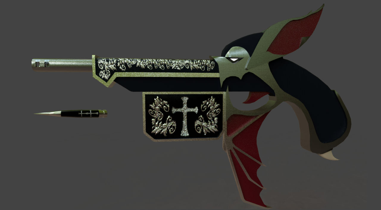 Vampire Gun Rifle Vampire gun and bullet Render by Vamrome on DeviantArt