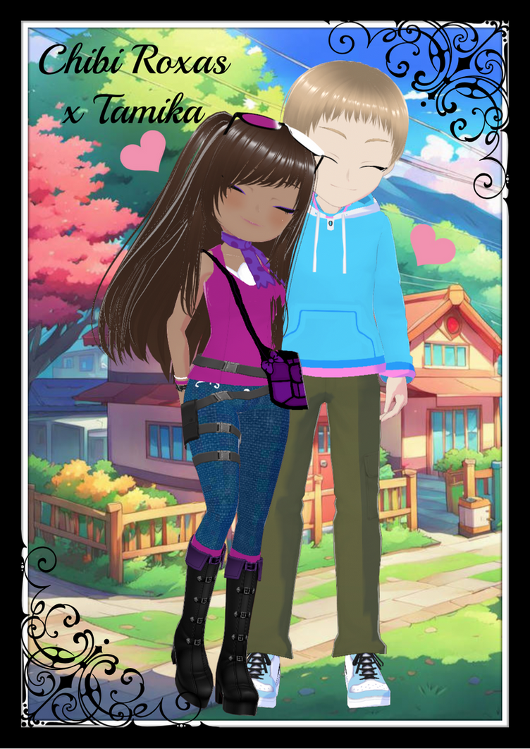 Chibi Roxas x Chibi Tamika by acarter51 on DeviantArt