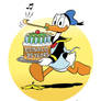 Donald Duck with cake
