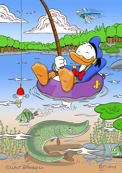 Fishing Donald by TedJohansson on DeviantArt