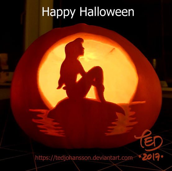 Ariel pumpkin 2017 by TedJohansson on DeviantArt