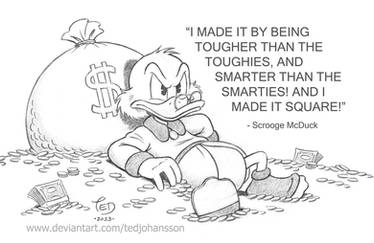 Scrooge McDuck with quote