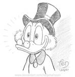 Scrooge with dreamy eyes by TedJohansson