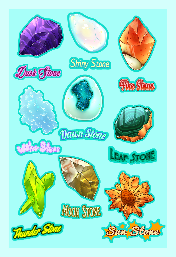 What Does An Oval Stone Evolve Pokemon Evolution Stones Redesign by TentacleWaitress on DeviantArt