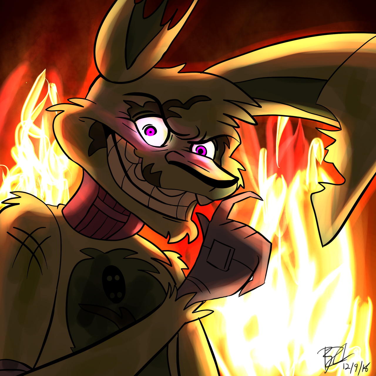 Demon Springtrap Springtrap fire by BrerRabbitOne on DeviantArt